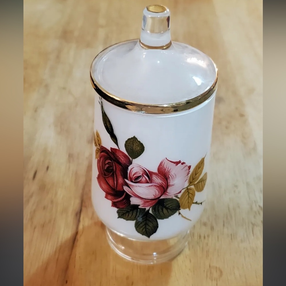 Elegant Floral Apothecary Jar